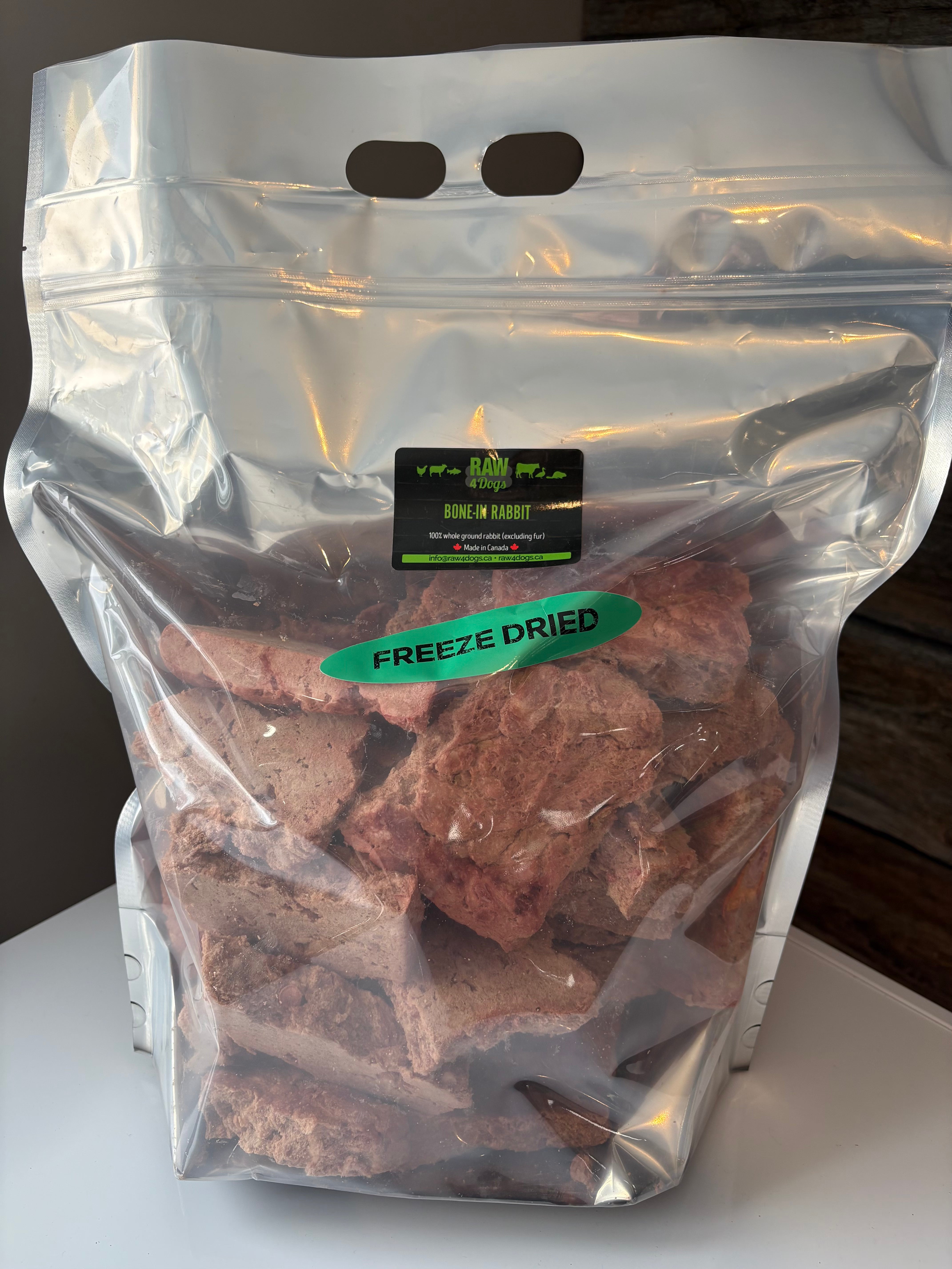 Fish Rabbit Dried Freeze Dried Bone in Rabbit – Raw4dogs